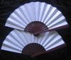 Traditionele ambachtelijke chinese witte hand fans grote bamboe zijde vouwventilator DIY draagbare rood zwart gouden fan volwassene fijne kunst schilderij 1pcs