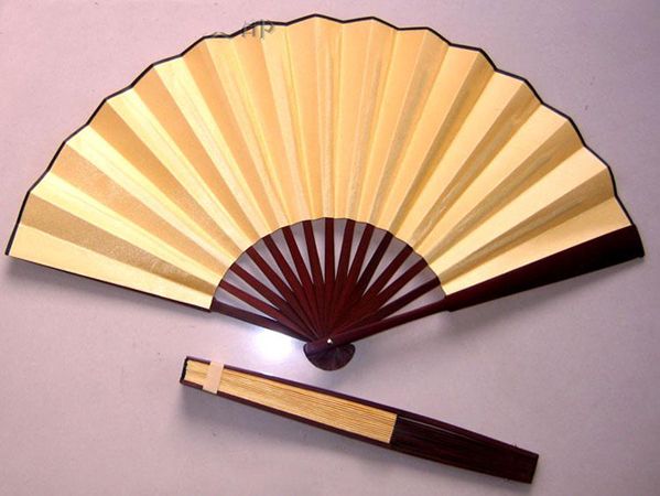 Kleine Chinese vouwventilator DIY wit zwart goud rode hand ventilator bruiloft zijde fans gepersonaliseerde volwassene fijne kunst schilderij programma 8 inch 10 stks / partij