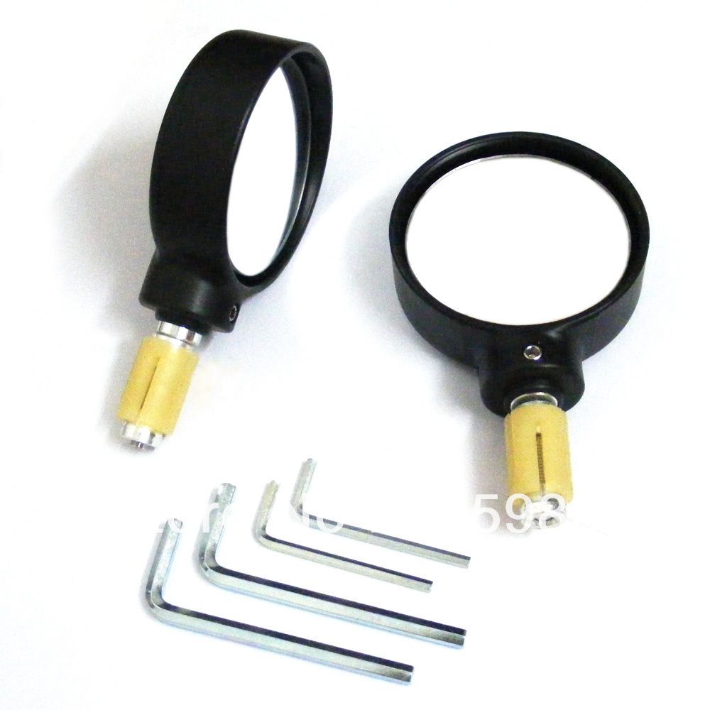 7/8 Motorcycle Convex Handle Bar End Mirrors Grip Mirror Side Mirrors