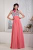 Hot Sale Empire Spaghetti Formal V-Neck Evening Dresses Backless Party Prom Dress