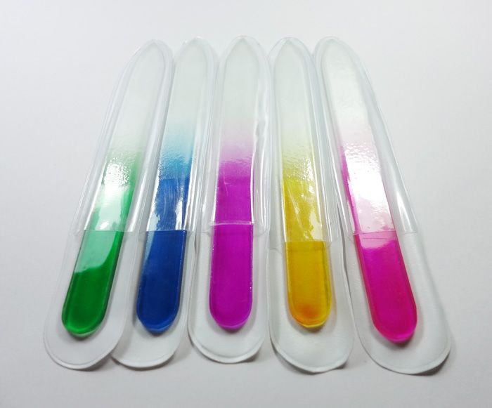 Multi Color Crystal Glass Nail-bestanden 12cm / 4,8 