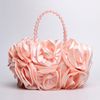 Hela damer Satin Rose Clutch Wedding Party Handväska Evening Flower Bag Välj Colors New4561780