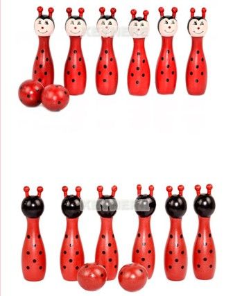 2021 New Cute Wooden Animal Style Bowling Toy Bowling Balls Game 4