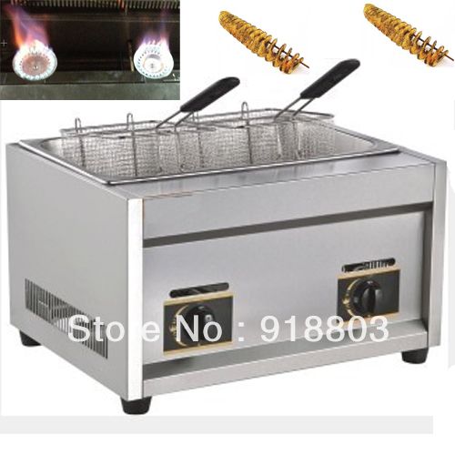 12L LPG Gas Deep Fryer For Spiral Potato/Twister Potato/Tornado Potato