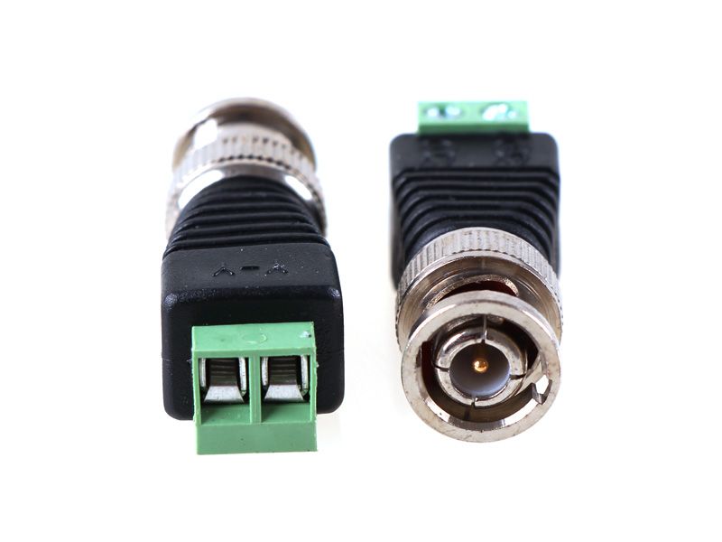 Mini Coax CAT5 To Camera CCTV BNC Video Balun Connector Adapter From