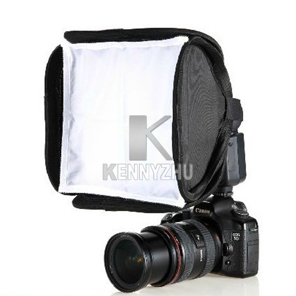 Nouveau Diffuseur de boîte souple de lumière Flash Speedlite Portable 23x23 cm pour Canon Nikon Sony