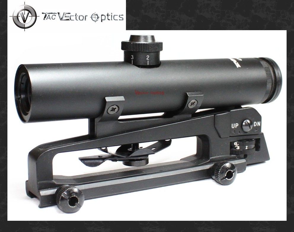 Vector Optics Tactical 4x22 Carry Handle Compact Rifle Scope Shock