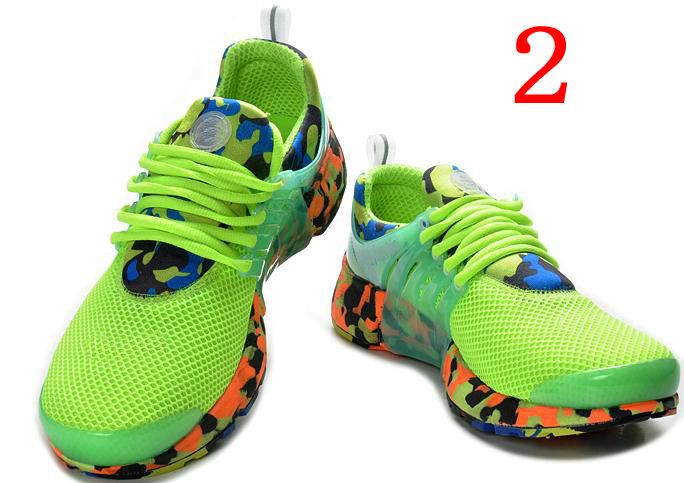 2013 Neon Green Camouflage Runs Running Shoes Men New
