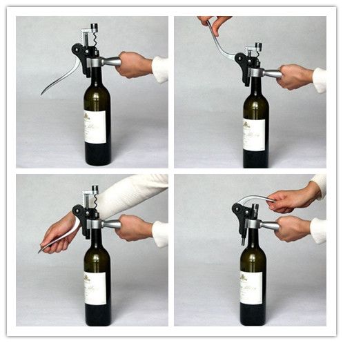 Rabbit Deluxe Tire Corkscrew Collar Pourer Set Red Wine bottle Opener7584254