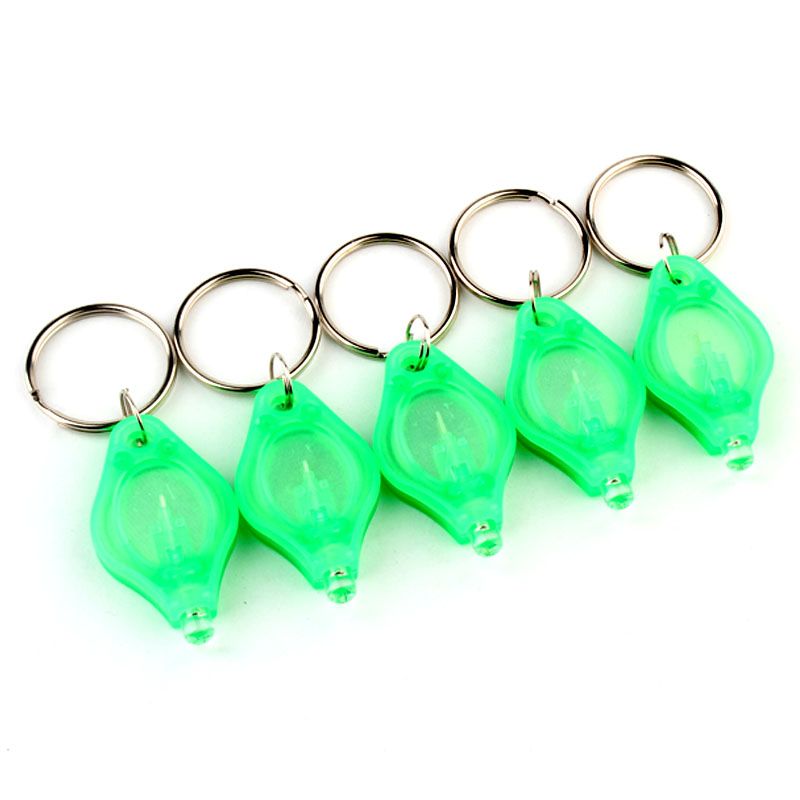1400mcd LED Flashlight Keychain Green Light 10 Pack From Lightscastle