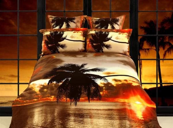 Gold Palm Tree Sunset Bedding Comforter Set Sets Queen