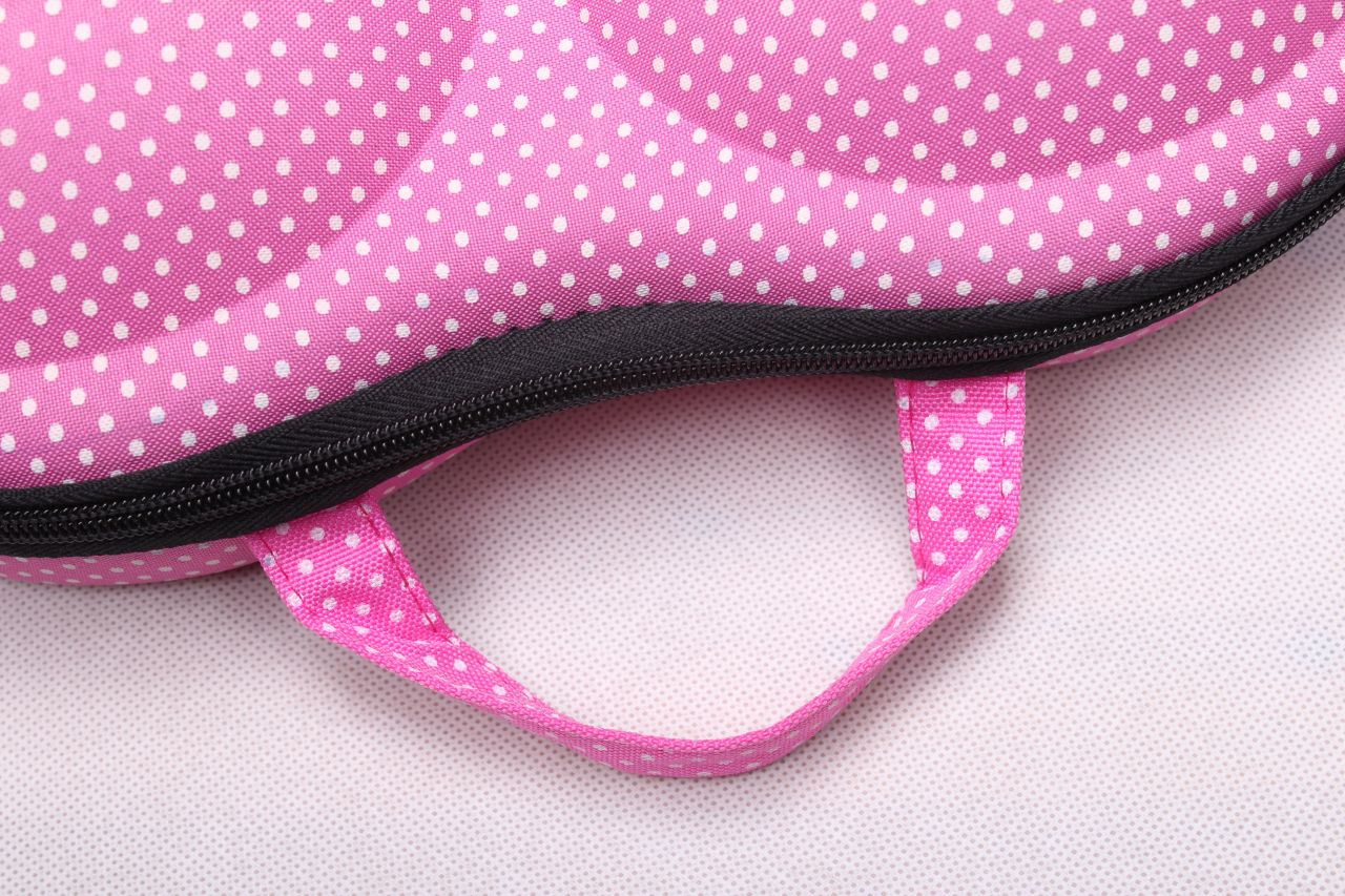 EVA Travel bag bra caso sutiã rosa pontos brancos saco lingerie organizador cueca , o presente do Ladies