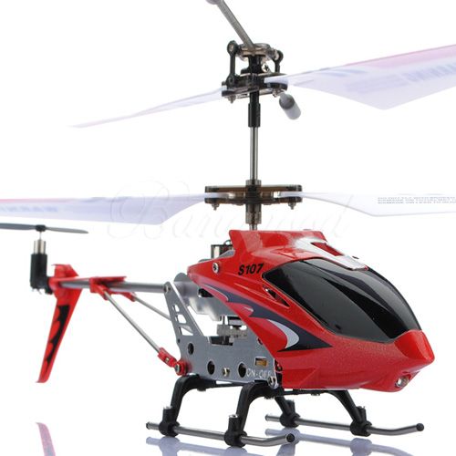 red rc helicopter