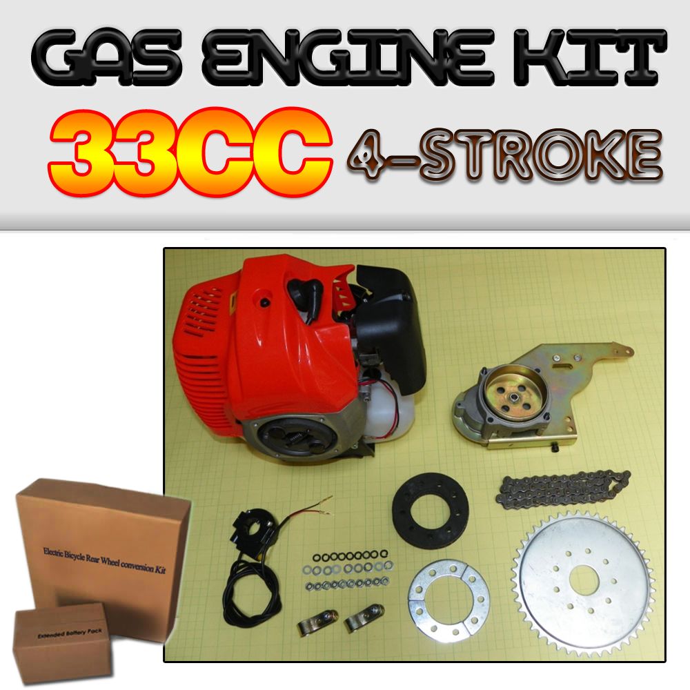 2020 DIY Electric Bike 33CC 4 Stroke Gas Motorized Bicycle Engine Kit