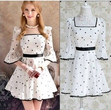 2013 Summer Lady Dress Big Skirt A Line Sweet Dress Fashion Dress