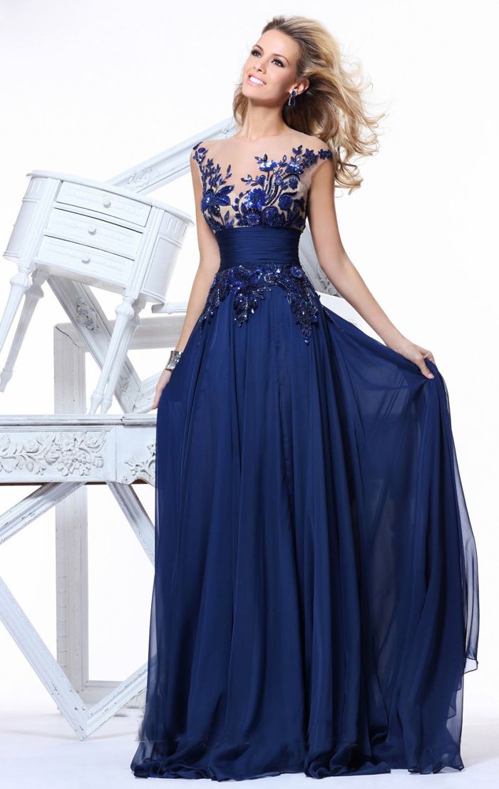 blue couture dresses