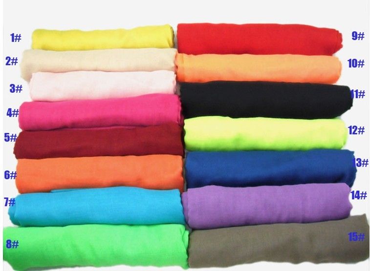 

Big size Solid Plain Fashion Voile Scarf,Women Wrap Shawl Bandelet,Muffler,Neckerchief Scarves #2895