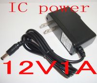 50PCS IC protection Adapter charger AC/DC 12V 1A / 1000mA Power Supply For LED CCTV Monitor camera