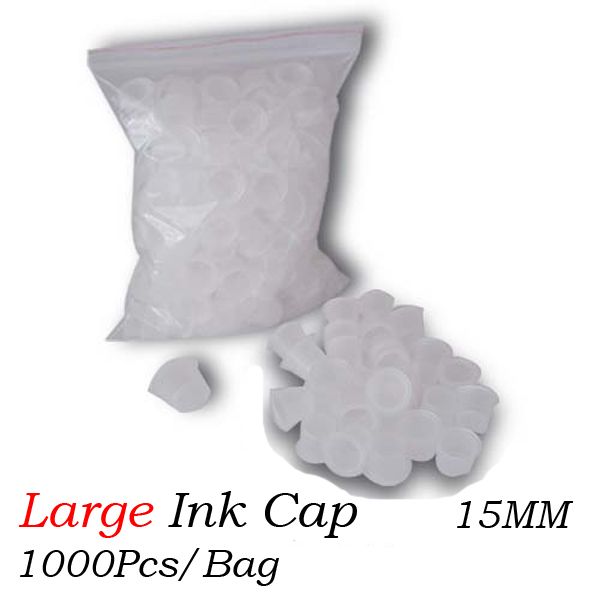 Witte Tattoo Ink Cups voor Tattoo Gun Needle Ink Tips Grips Kits Grote + Medium + Kleine 3 Maten