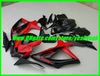 Czerwony Czarny Zestaw do ciała czarny dla Suzuki GSXR 600 750 08 09 K8 Bodywork GSXR600 GSXR750 2009 2009