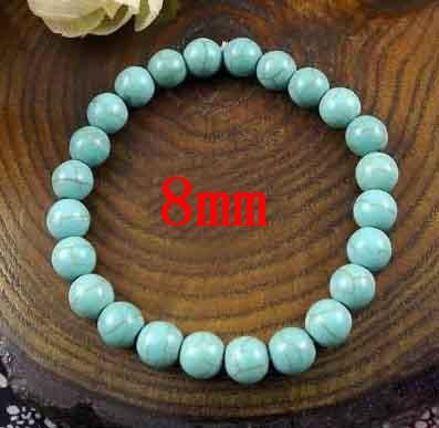 Turquoise bead stretch bracelet 6mm 8mm 10mm 12mm 14mm