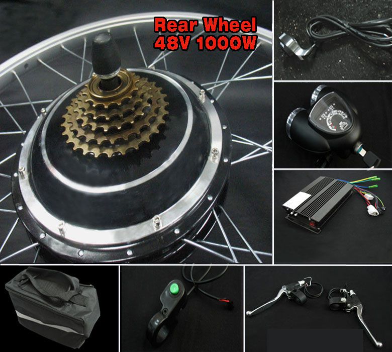 48V 1000W Electric Bicycle Kit Rear Wheel Bicycle Conversion Kits E