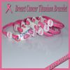 Rosa Brustkrebs-Bewusstseins-Energie-Tornado-Titanarmband