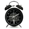 Stor 4-tums metall dämpad kreativ väckarklocka med nattljus dubbelklocka lat luminova väckarklocka