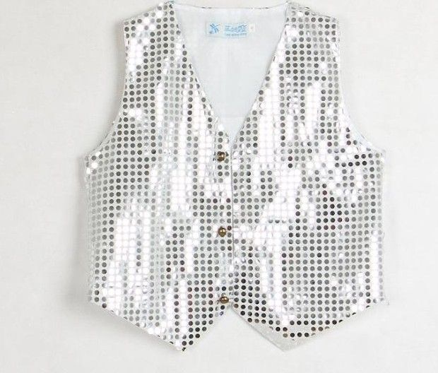 New Baby Boy Girl Unisex Sequin Vest For Dance Party Show Costume