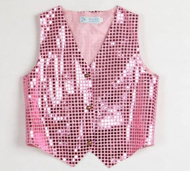 New Baby Boy Girl Unisex Sequin Vest For Dance Party Show Costume