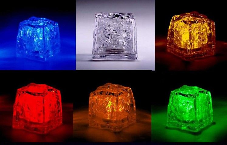 360 * LED Buz Küpü Işık 6 Renk Değiştirme Flaş Kristal Küp Romantik Parti Düğün için