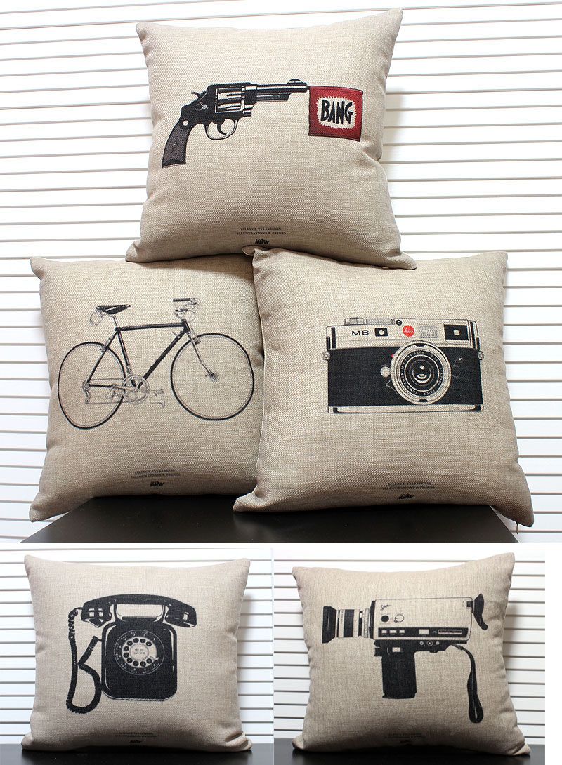 Novelty Gift Retro Sketch Vintage Telephone Camera Gun Bike Pattern ... Novelty Gift Retro Sketch Vintage Telephone Camera Gun Bike Pattern ...