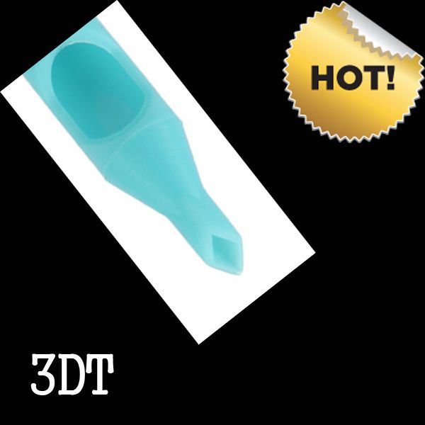 50 Stücke Einweg Tattoo Tipps Blaue Farbe 3DT Größe Für Tattoo Gun Nadel Ink Cup Grip Kits