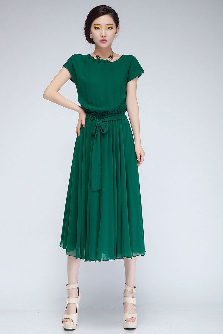 womens green dress