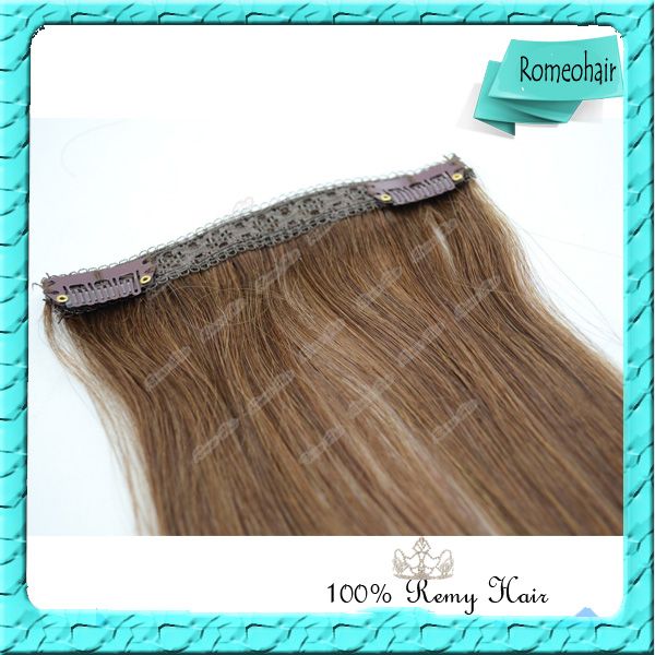 Top Lace Clips In Hair Extension 14 20 4 Chocolate Brown 100 Indian Human Remy Hair Weft