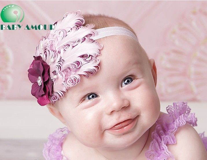 feather headband for baby girl