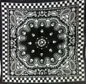 Venda quente 12 Pcs Crânio Impressão 100% Algodão Bandanas Cabeça Wrap Scarf Banda de Pulso HIPHOP BANDANAS