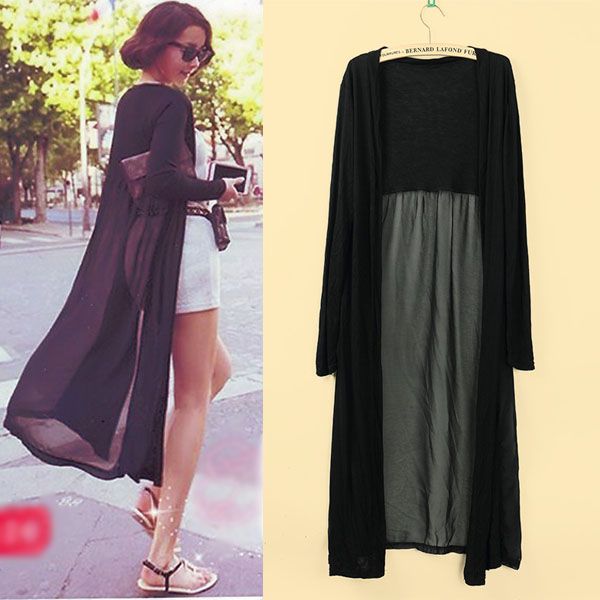 maxi sheer cardigan
