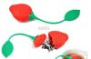 Fruktform Silicon Tea Filler Ball Dipper med Pad Holder Strawberry Shape Silicon Tea Infuser Siler KD1