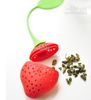 Fruktform Silicon Tea Filler Ball Dipper med Pad Holder Strawberry Shape Silicon Tea Infuser Siler KD1