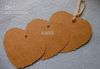 Wholesale Kraft Paper Blank Heart Shape Gift Tag Retro Hang tag price tag message card gift cards KD1