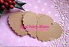 Wholesale Kraft Paper Blank Heart Shape Gift Tag Retro Hang tag price tag message card gift cards KD1