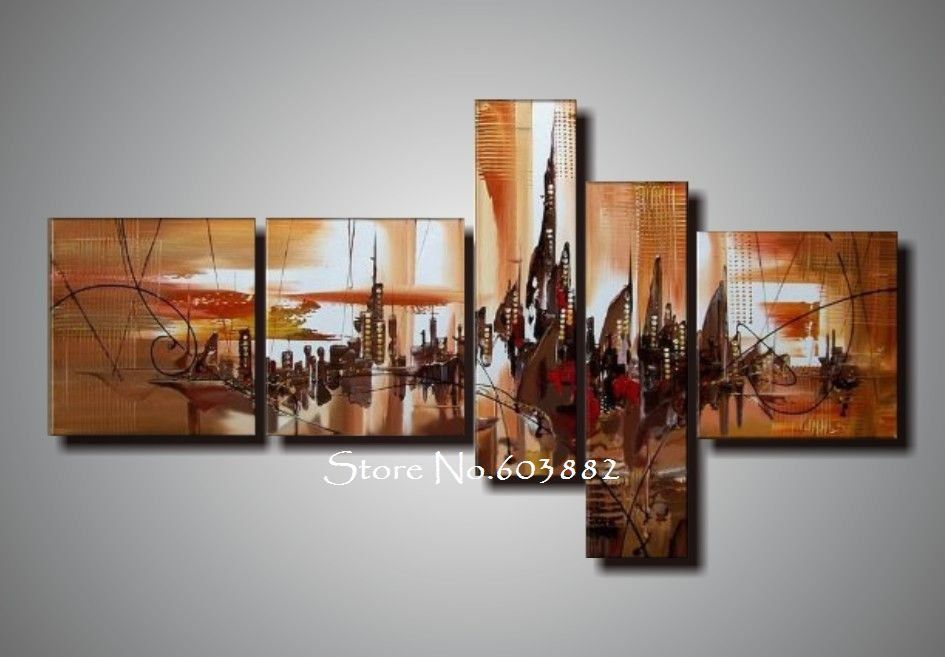 Five Piece Canvas Wall Art 2017 100% handmade unframed canvas art painting acrylic on canvas Five Piece Canvas Wall Art 2017 100% handmade unframed canvas art painting acrylic on canvas