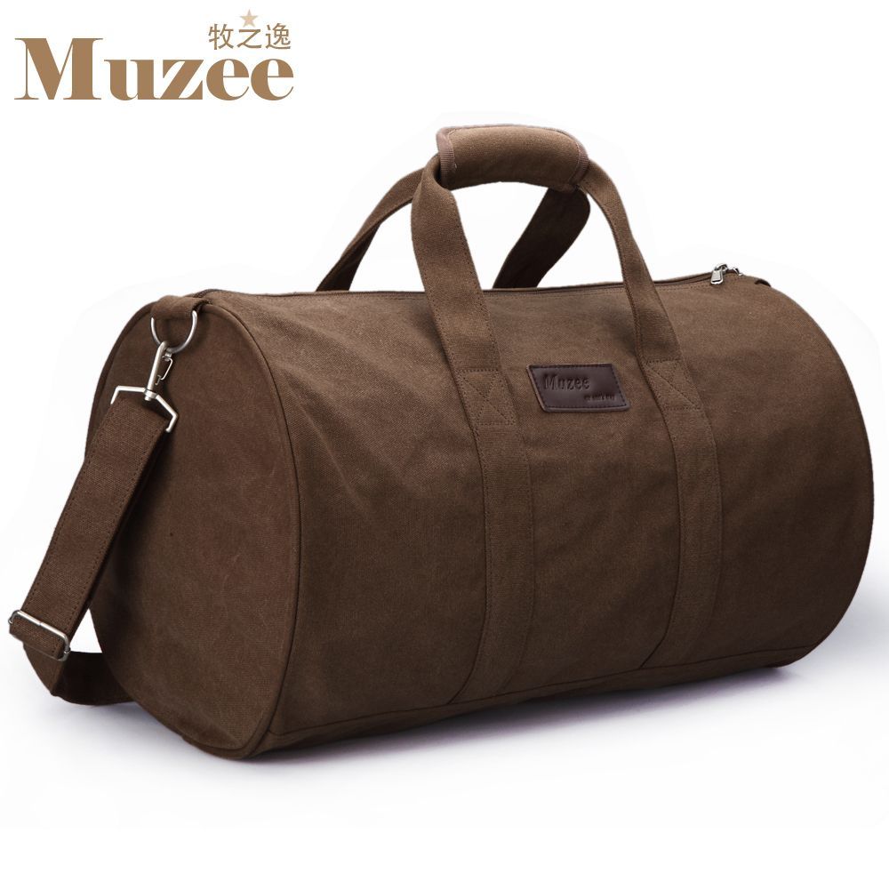 Large Capacity Male Canvas Sport Gym Bag One Shoulder Travel Bag