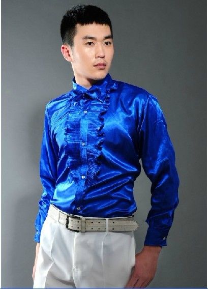 Nowy styl mężczyzn koszuli ślubne koszule 6 kolorów Koszula Groomsman 6 rozmiarów H5783160456