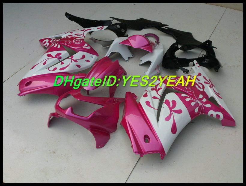 Flowers pink Fairing kit for KAWASAKI Ninja ZX250R ZX 250R 2008 2012 EX 250 08 09 10 11 12 Fairings set