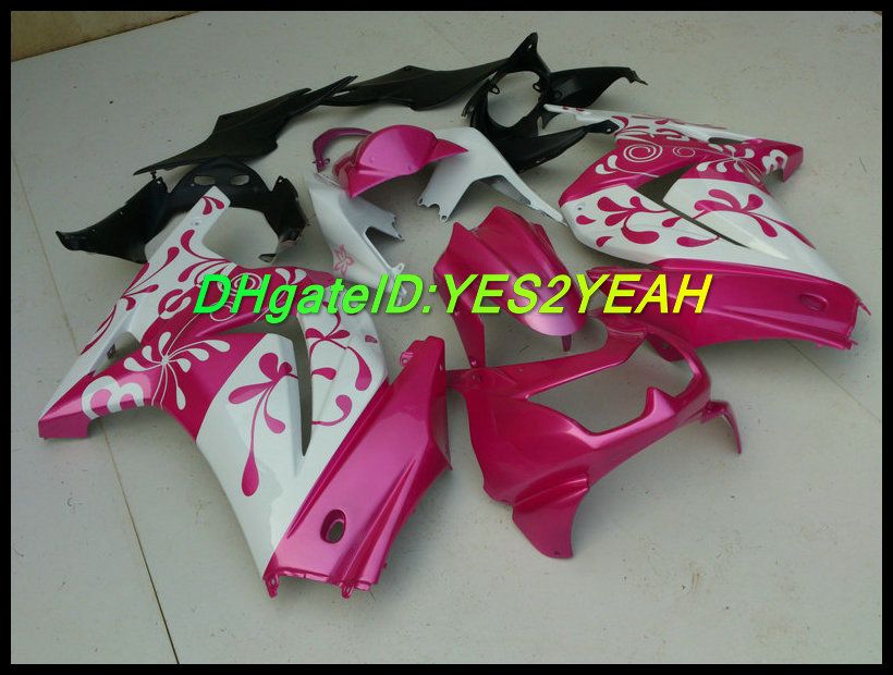 Flowers pink Fairing kit for KAWASAKI Ninja ZX250R ZX 250R 2008 2012 EX 250 08 09 10 11 12 Fairings set