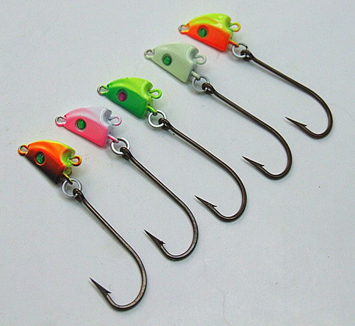 7g, 10.5g, 14g Fishing Jig Head Lead Head Hook Unique Shape Make Soft