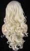 26quot Long 1001613 Blond blanchi forte densité résistant à la chaleur fibre avant dentelle cheveux synthétiques Wig8176581