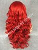Parrucca da festa per capelli sintetici in pizzo anteriore in fibra resistente al calore rossa # 3100 lunga 26 pollici